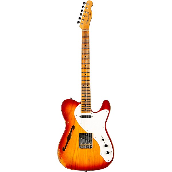 Fender Custom Shop Limited Edition '50s Thinline Telecaster Heavy Relic Electric Guitar Aged Cherry Sunburst