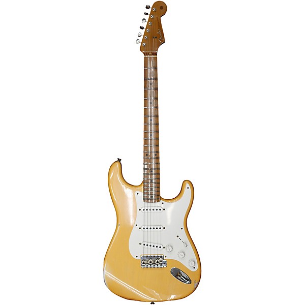 Fender Custom Shop Limited Edition 50s Dualmag II Compound Radius Stratocaster Relic Electric Guitar Aged Nocaster Blonde