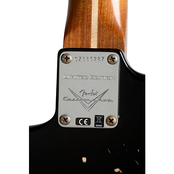 Fender Custom Shop Limited Edition 50s Dualmag II Compound Radius Stratocaster Relic Electric Guitar Black
