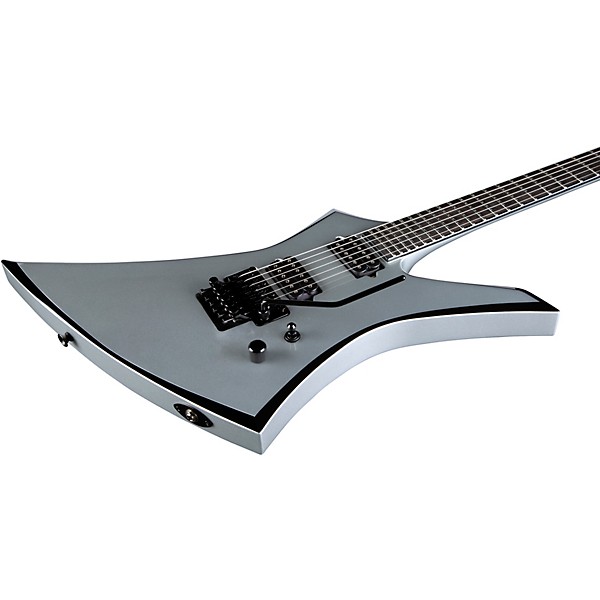 Jackson Jackson Custom Shop USA Special Edition Kelly Electric Guitar Silver with Black Bevels