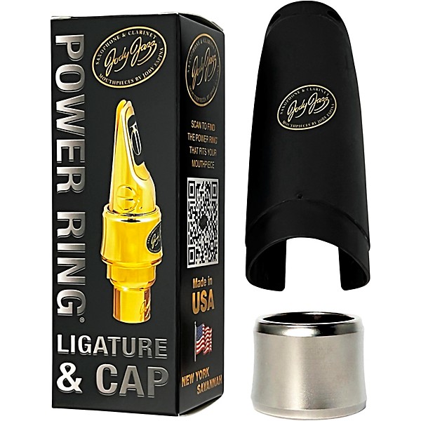 JodyJazz POWER RING Ligature HRS1PM - Palladium w/Cap Palladium Plated Alto Saxophone