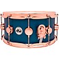 DW Collector's Series Maple/Mahogany Snare Drum With Copper Hardware - 14 x 6.5 in. Ocean Blue Hard Satin thumbnail