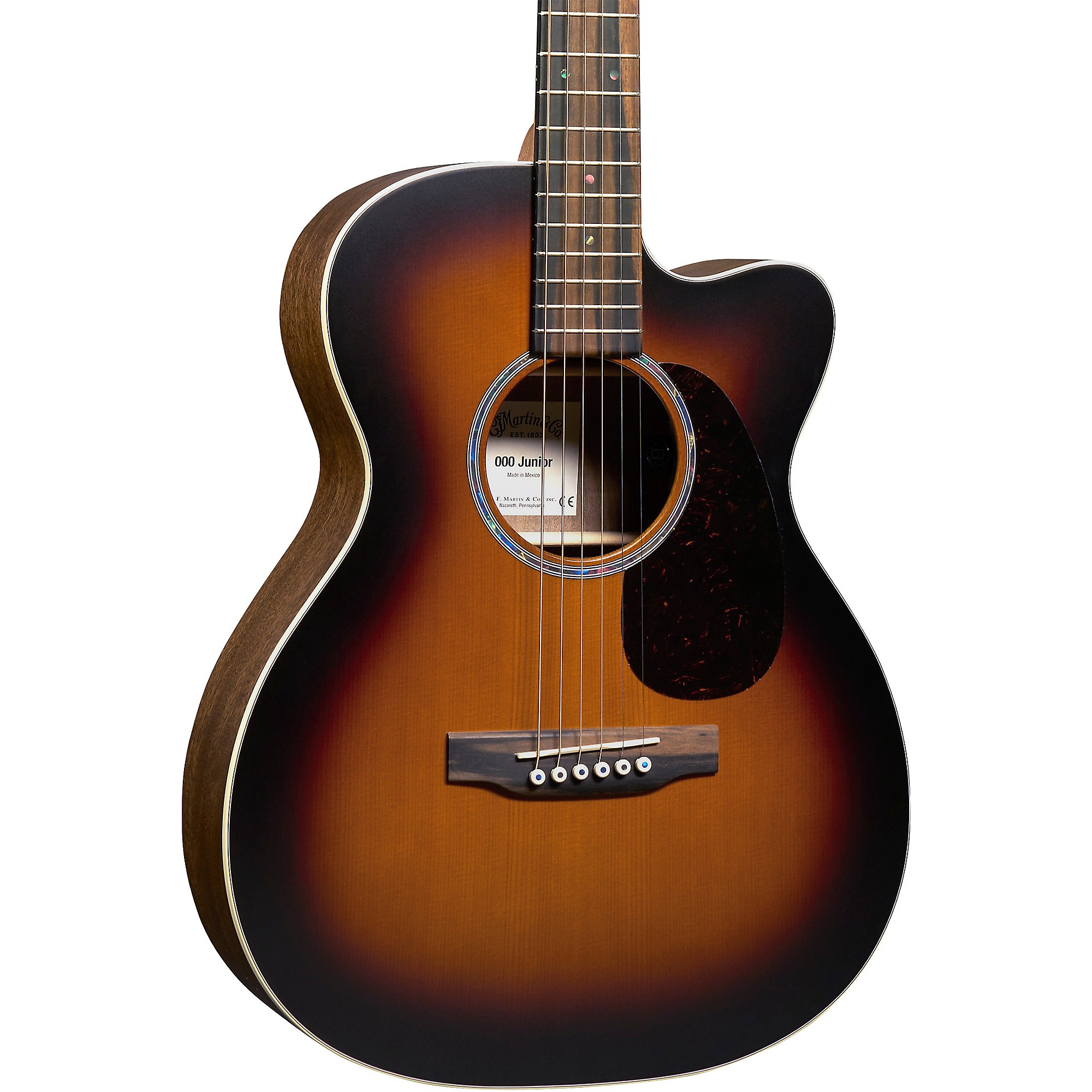 Martin 000C Jr E Walnut Acoustic-Electric Guitar - Burst | Guitar