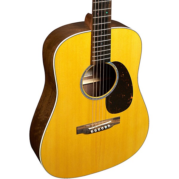 Martin D Jr E Walnut Dreadnought Acoustic-Electric Guitar - Natural