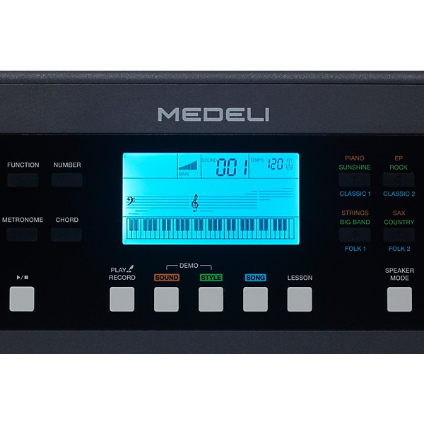 Medeli MK61 61-Key USB MIDI Keyboard - Black