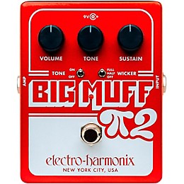 Electro-Harmonix Big Muff Pi 2 Fuzz Pedal With Tone Wicker - Red