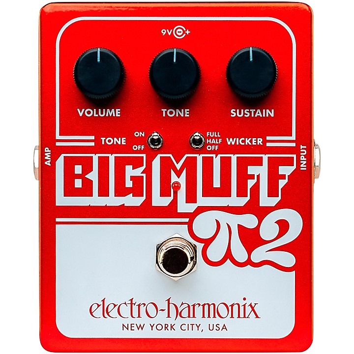 Electro-Harmonix Big Muff Pi 2 Fuzz Pedal With Tone Wicker - Red