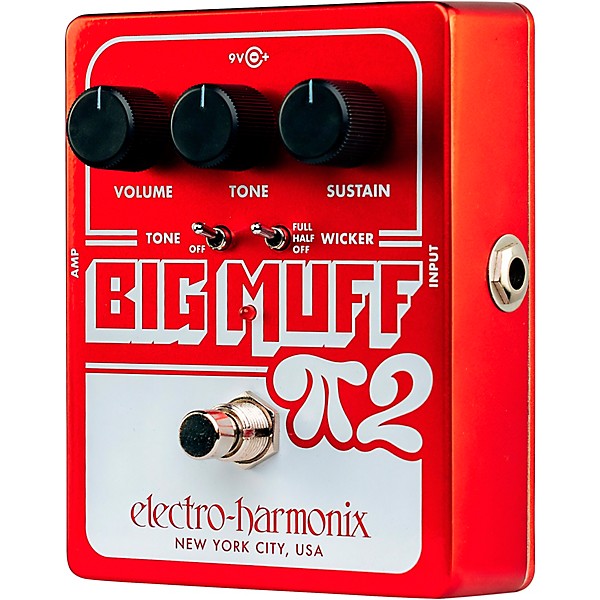 Electro-Harmonix Big Muff Pi 2 Fuzz Pedal With Tone Wicker - Red