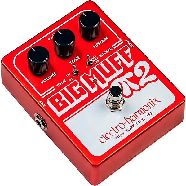 Electro-Harmonix Big Muff Pi 2 Fuzz Pedal With Tone Wicker - Red