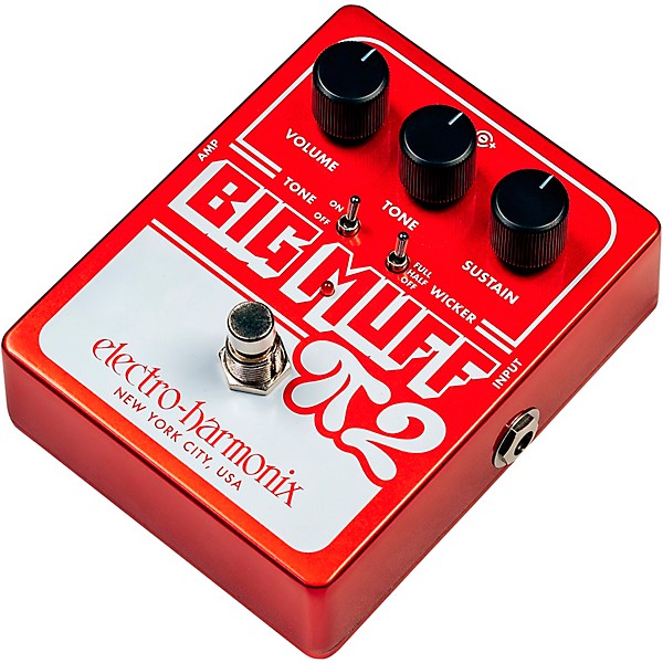 Electro-Harmonix Big Muff Pi 2 Fuzz Pedal With Tone Wicker - Red