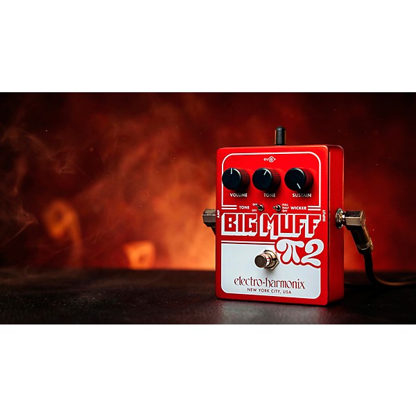Electro-Harmonix Big Muff Pi 2 Fuzz Pedal With Tone Wicker - Red