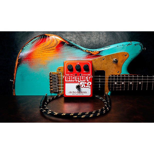 Electro-Harmonix Big Muff Pi 2 Fuzz Pedal With Tone Wicker - Red