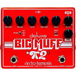 Electro-Harmonix Deluxe Big Muff Pi 2 Fuzz Pedal With Tone Wicker - Red