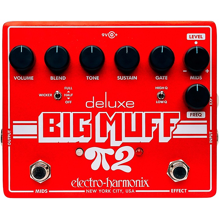 Electro-Harmonix Deluxe Big Muff Pi 2 Fuzz Pedal With Tone Wicker
