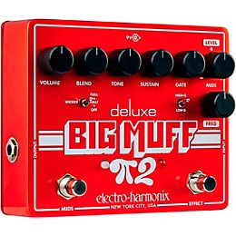 Electro-Harmonix Deluxe Big Muff Pi 2 Fuzz Pedal With Tone Wicker - Red
