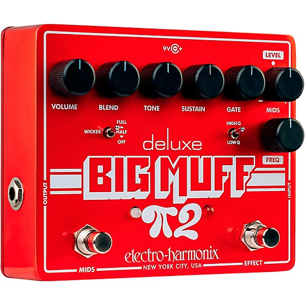 Electro-Harmonix Deluxe Big Muff Pi 2 Fuzz Pedal With Tone Wicker - Red