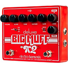 Electro-Harmonix Deluxe Big Muff Pi 2 Fuzz Pedal With Tone Wicker - Red