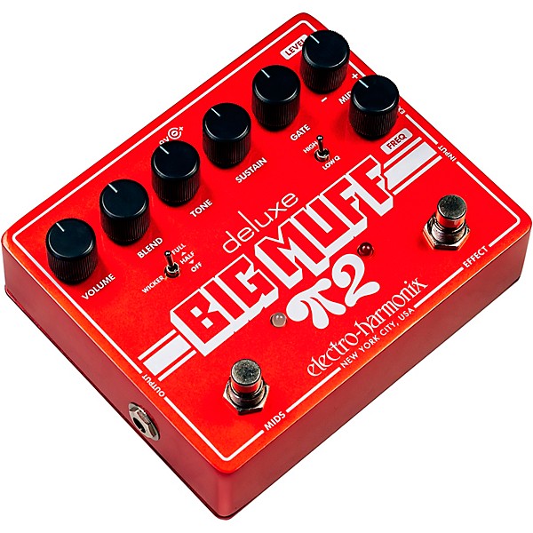 Electro-Harmonix Deluxe Big Muff Pi 2 Fuzz Pedal With Tone Wicker - Red
