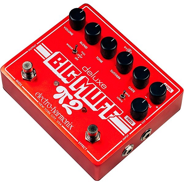 Electro-Harmonix Deluxe Big Muff Pi 2 Fuzz Pedal With Tone Wicker - Red
