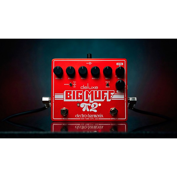 Electro-Harmonix Deluxe Big Muff Pi 2 Fuzz Pedal With Tone Wicker - Red