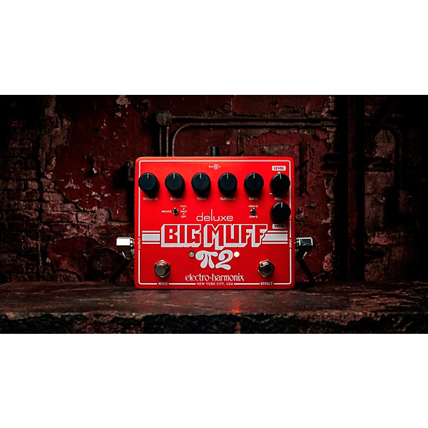 Electro-Harmonix Deluxe Big Muff Pi 2 Fuzz Pedal With Tone Wicker - Red