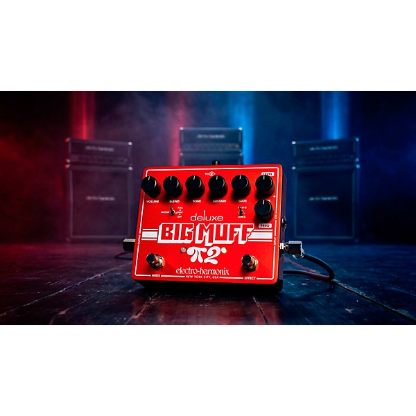 Electro-Harmonix Deluxe Big Muff Pi 2 Fuzz Pedal With Tone Wicker - Red
