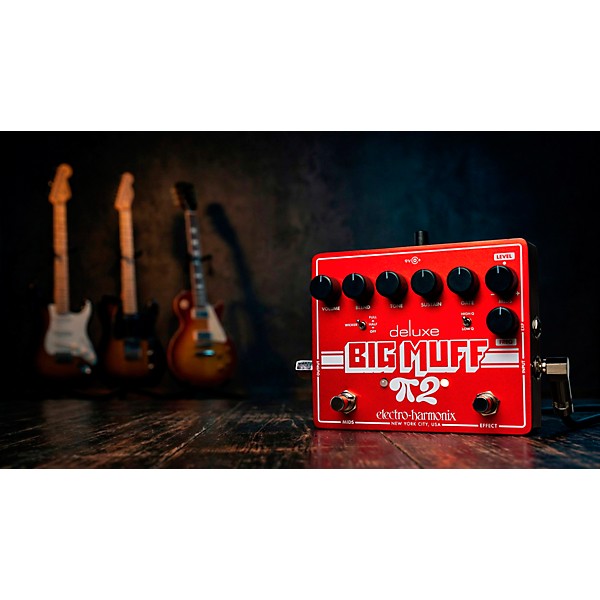 Electro-Harmonix Deluxe Big Muff Pi 2 Fuzz Pedal With Tone Wicker - Red