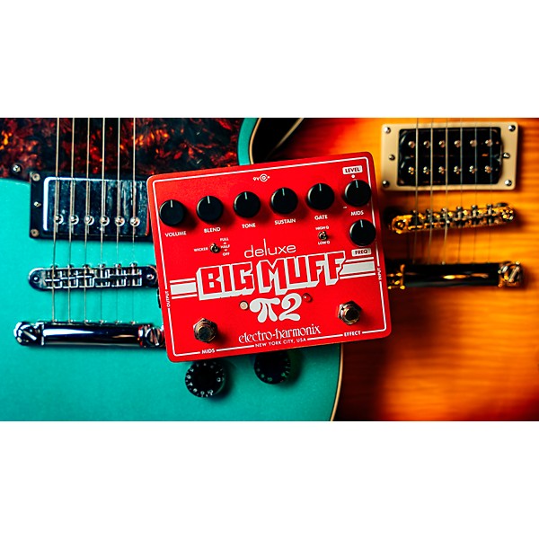 Electro-Harmonix Deluxe Big Muff Pi 2 Fuzz Pedal With Tone Wicker - Red