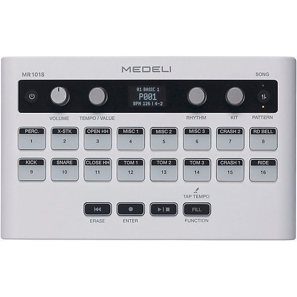 Medeli MR101S USB MIDI Rhythm Machine - White
