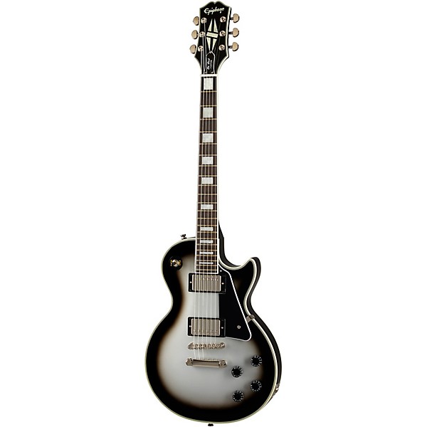Epiphone Les Paul Custom in Silver Burst and ICON Series Gig Bag Bundle