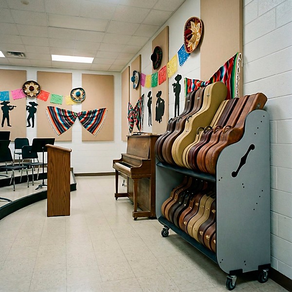 A&S Crafted Products Band Room Double-Stack Mariachi Case Storage Rack