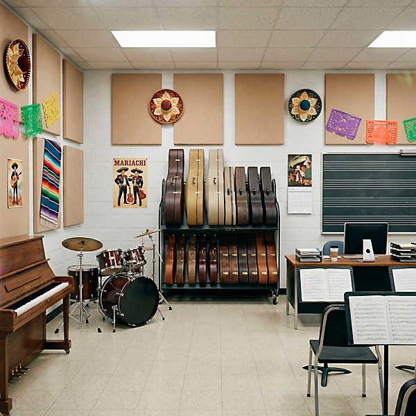 A&S Crafted Products Band Room Double-Stack Mariachi Case Storage Rack
