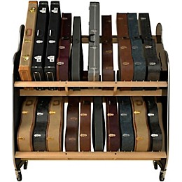 A&S Crafted Products Session-Pro Double-Stack Mobile Guitar Case Storage Rack