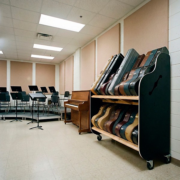 A&S Crafted Products Session-Pro Double-Stack Mobile Guitar Case Storage Rack