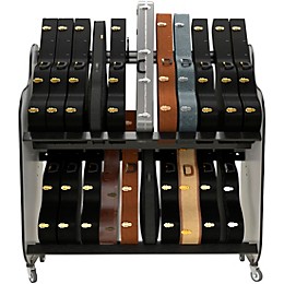 A&S Crafted Products Band Room Double-Stack Acoustic Guitar Case Storage Rack