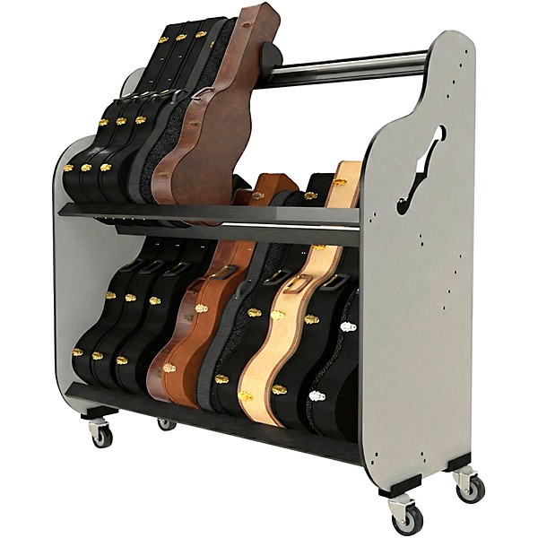 A&S Crafted Products Band Room Double-Stack Acoustic Guitar Case Storage Rack