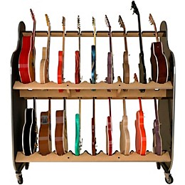 A&S Crafted Products Session-Pro Double-Stack Mobile Guitar Storage Rack