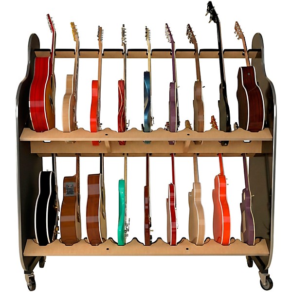 A&S Crafted Products Session-Pro Double-Stack Mobile Guitar Storage Rack
