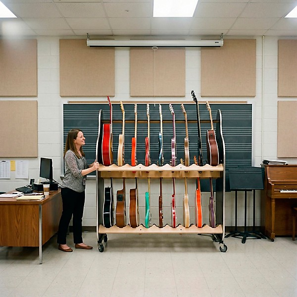 A&S Crafted Products Session-Pro Double-Stack Mobile Guitar Storage Rack