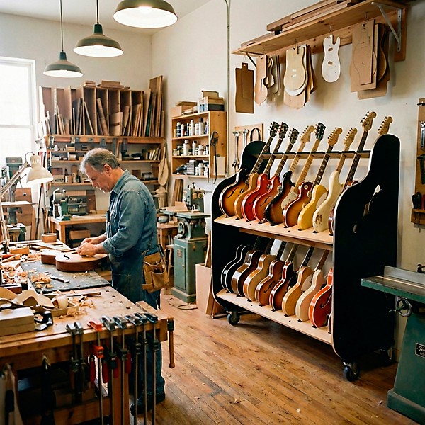 A&S Crafted Products Session-Pro Double-Stack Mobile Guitar Storage Rack