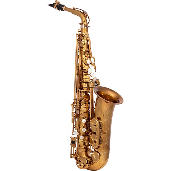 Selmer Paris Signature USA Limited Edition Alto Sax Outfit Dark Gold Lacquer w Art Deco Engraving Dark Gold Lacquer Keys