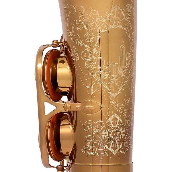 Selmer Paris Signature USA Limited Edition Alto Sax Outfit Dark Gold Lacquer w Art Deco Engraving Dark Gold Lacquer Keys