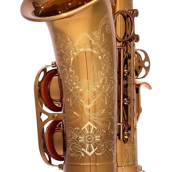 Selmer Paris Signature USA Limited Edition Alto Sax Outfit Dark Gold Lacquer w Art Deco Engraving Dark Gold Lacquer Keys