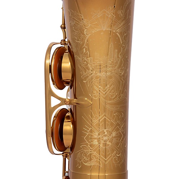 Selmer Paris Signature USA Limited Edition Tenor Sax Outfit Dark Gold Lacquer w Art Deco Engraving Dark Gold Lacquer Keys