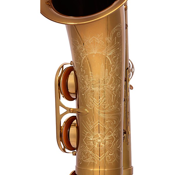 Selmer Paris Signature USA Limited Edition Tenor Sax Outfit Dark Gold Lacquer w Art Deco Engraving Dark Gold Lacquer Keys