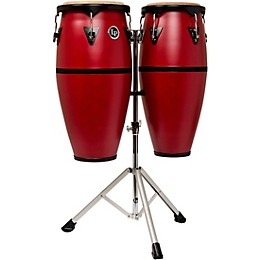 LP Discovery II Series Conga Set With Stand - 10 and 11 in. Red