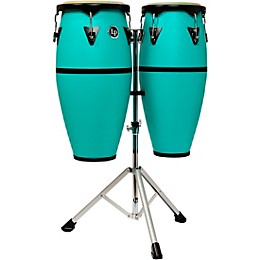 LP Discovery II Series Conga Set With Stand - 10 and 11 in. Sea Foam