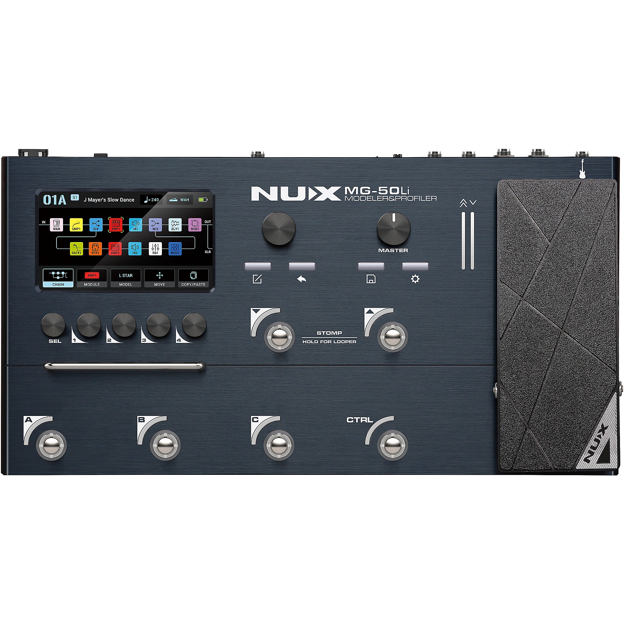 NUX MG-50Li モデリングプロセッサー NUX MG-50Li Modeler and Profiler Multi-Effects Processor - Dark