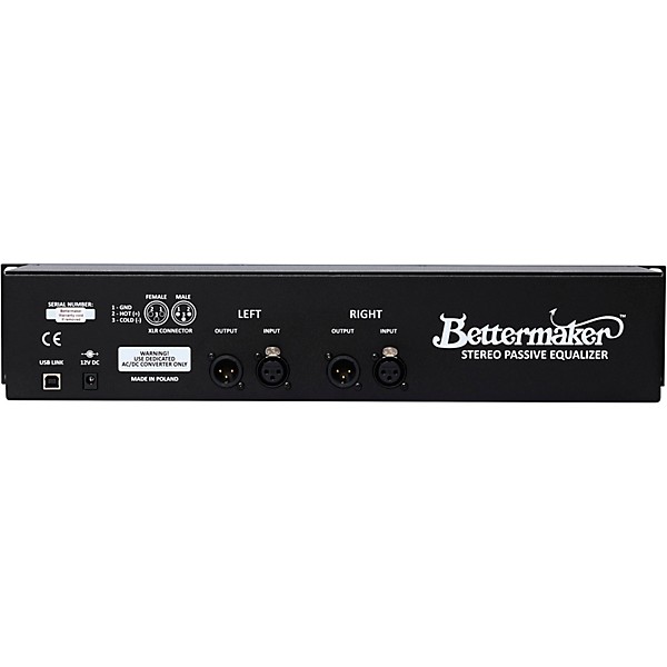 Bettermaker Valve Stereo Passive Equalizer