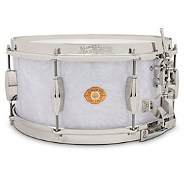 Slingerland Gene Krupa Solid Maple Radio King Snare Drum - 14 x 6.5 in. White Marine Pearl Finish Ply